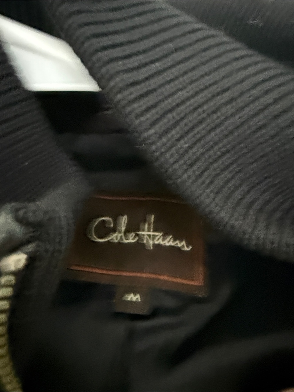 Cole Haan Black Men's Wool Pea Coat - Picture 2 of 4